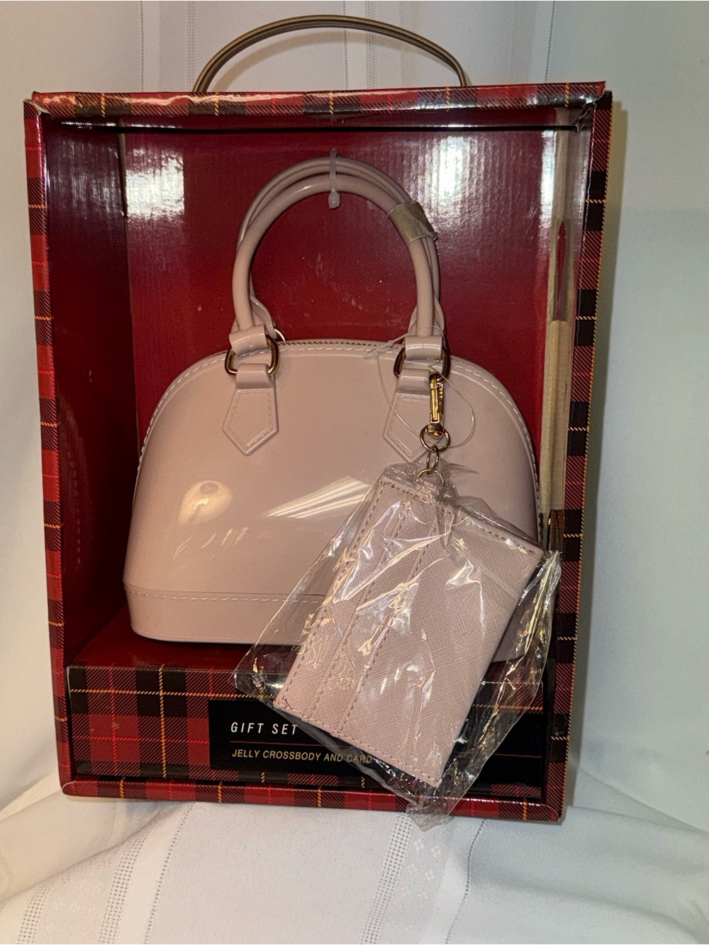 Magic Cream Dome Crossbody with Matching Card Wallet